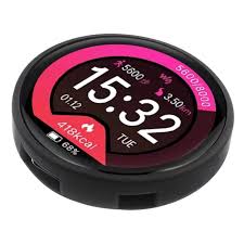 NotNow Light showing a neon pink watchface
